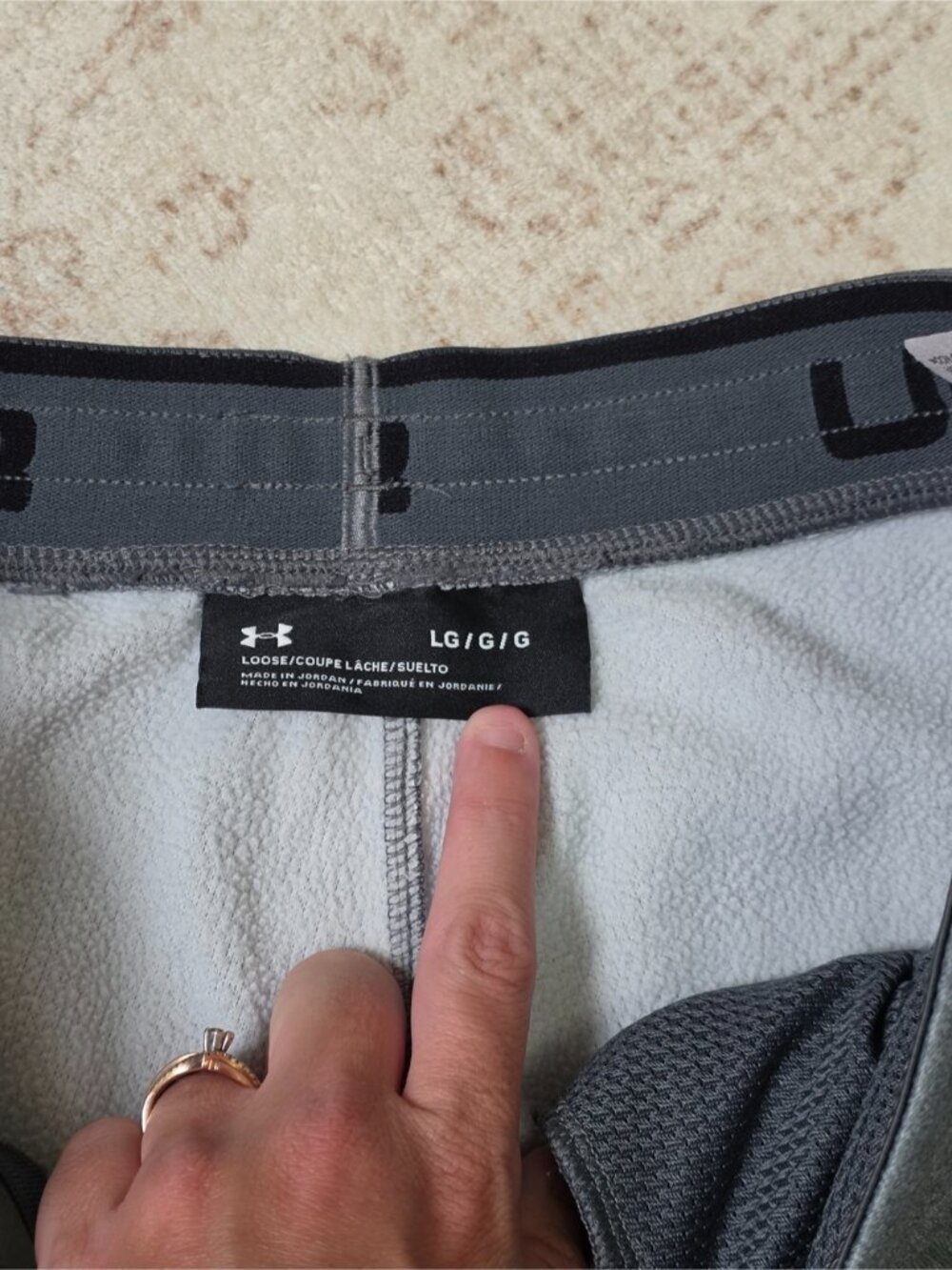 Under Armour Men's Armour Fleece Pants Gray Large Loose Athletic Sweatpants - Picture 2 of 3